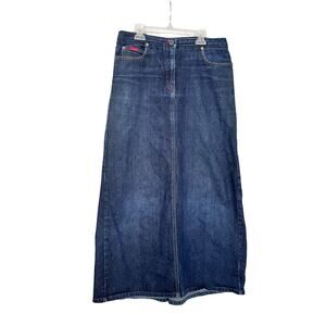 BCBG Vintage Blue Denim Maxi Jean Skirt Women’s Size 8